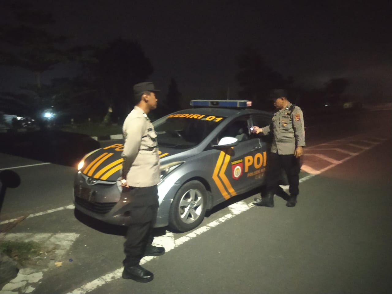 Polsek Kediri Intensifkan Patroli Malam untuk Cegah Kriminalitas
