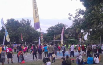 Duel Seru Antar Satuan Ramaikan Lapangan Voli Polres Lombok Barat
