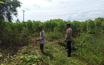 Bhabinkamtibmas Sekotong Barat Dukung Ketahanan Pangan Warga