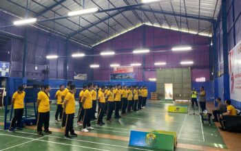 Turnamen Bulutangkis Satker Polres Lombok Barat Meriahkan Hari Bhayangkara ke-79