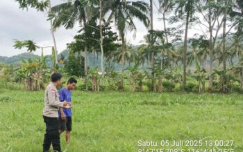 Bhabinkamtibmas Cendi Manik Dorong Ketahanan Pangan Lewat Kunjungan ke Petani