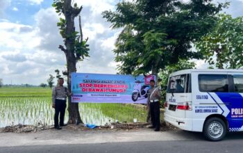 Polres Lombok Barat Gencarkan Imbauan di Gerung: Helm Wajib, Anak Jangan Berkendara!