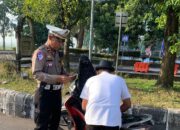 Operasi Patuh Rinjani 2025, Polres Lombok Barat Tindak Pelanggar Lalu Lintas di Bundaran Penas