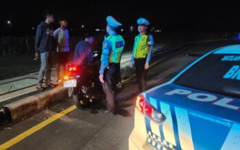 Patroli Malam di Bypass BIL, Satlantas Lombok Barat Cegah Balap Liar dan Kejahatan