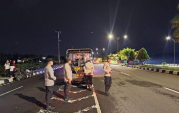 Polsek Gerung Intensifkan Patroli Malam di Jalur Bypass BIL Lombok Barat