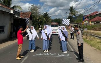 Semarak Lomba Gerak Jalan HUT RI ke-80 di Sekotong Berlangsung Meriah dan Aman