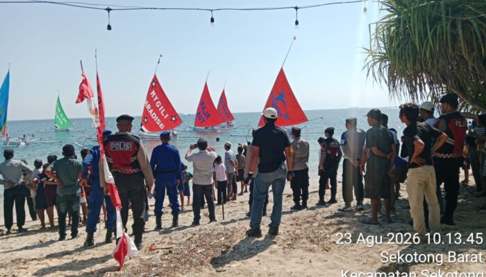 Polres Lombok Barat Amankan Event Perahu Layar di Pantai Elak-Elak