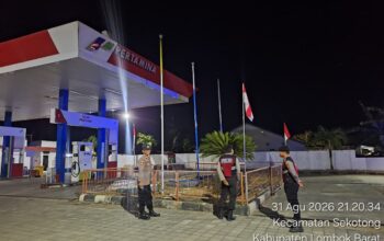Polsek Sekotong Tingkatkan Patroli Obyek Vital Antisipasi Kriminalitas