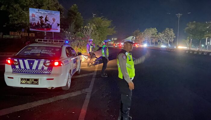 Satlantas Polres Lombok Barat Gelar Patroli Malam Cegah Kriminalitas Jalanan