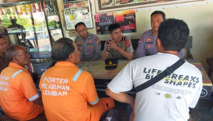 Kapolsek Kawasan Pelabuhan Lembar Gelar Sarapan Bareng Serap Aspirasi Masyarakat